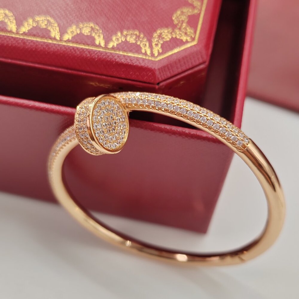 Cartier Gold Bracelet with White Accents